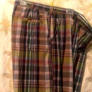 Izod mens plaid shorts